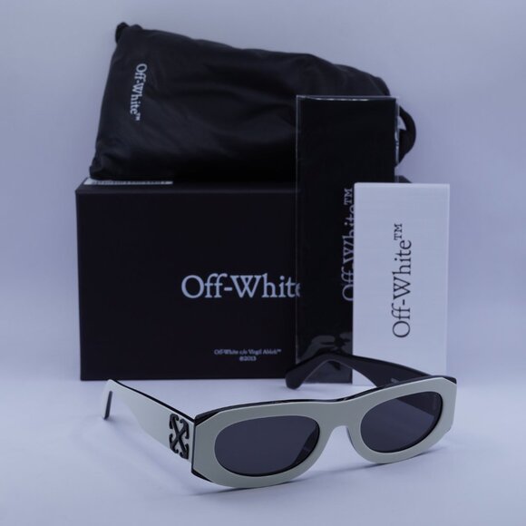 Off-White OERI13O ORLANDO 0107 Oval Sunglasses – White/Black main image 6